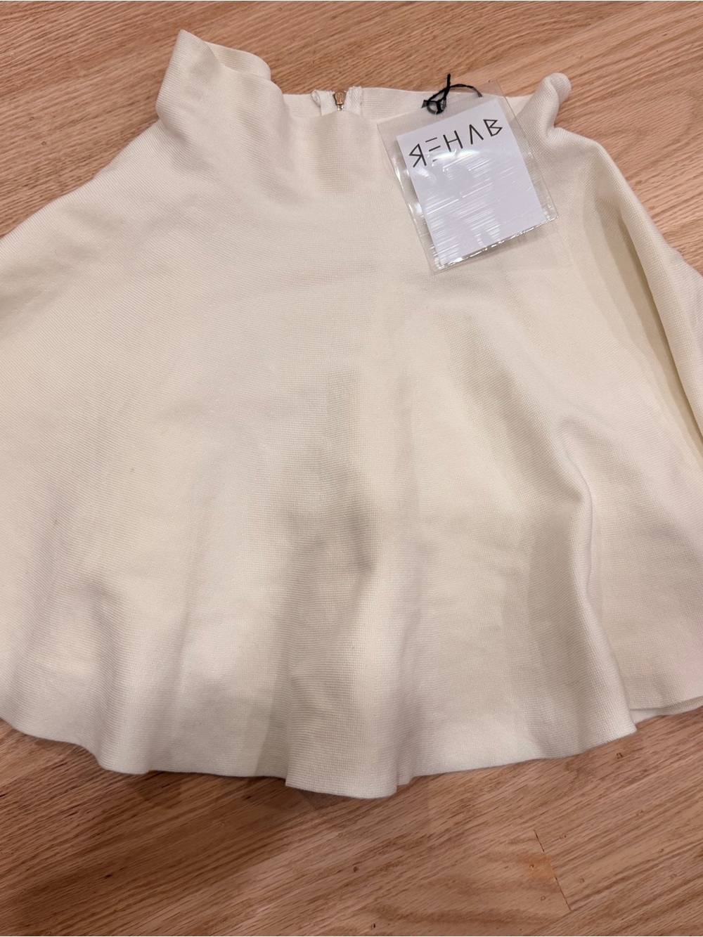 Rehab Cream Flared Circle Skirt